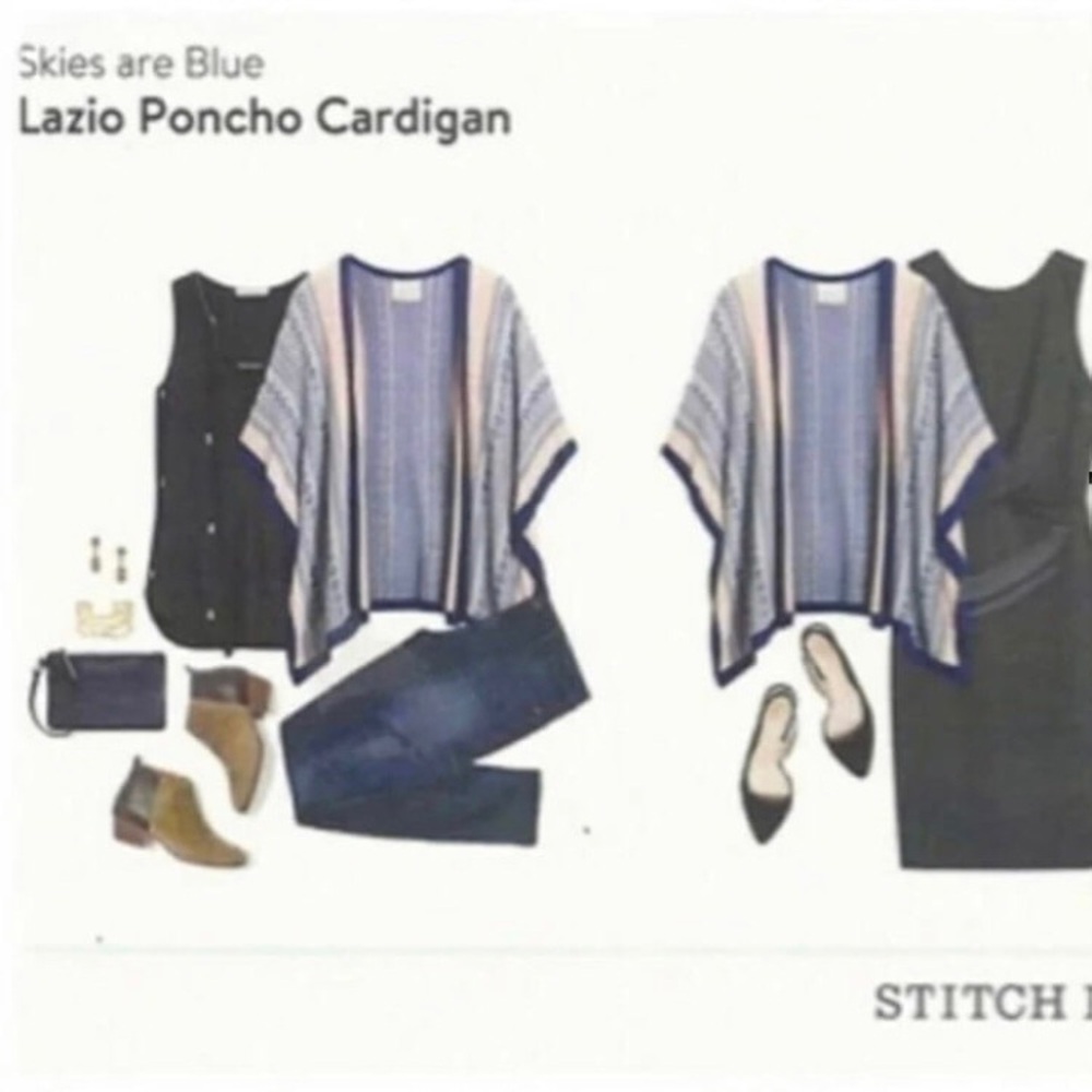 STITCH FIX Skies Are Blue Poncho Cardigan - Picture 5 of 5